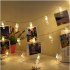 Гирлянда-прищепки для фото с питанием от батареек и USB теплого белого цвета (3 метра)