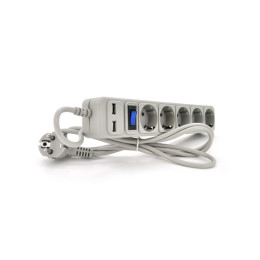 Сетевой фильтр на 5 розеток и 2 USB порта MERLION B518U Сетевой фильтр на 5 розеток и 2 USB порта MERLION B518U