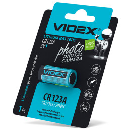 Литиевая батарейка CR123A VIDEX Литиевая батарейка CR123A VIDEX