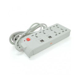 Сетевой фильтр на 6 розеток с 4 USB портами Сетевой фильтр на 6 розеток с 4 USB портами